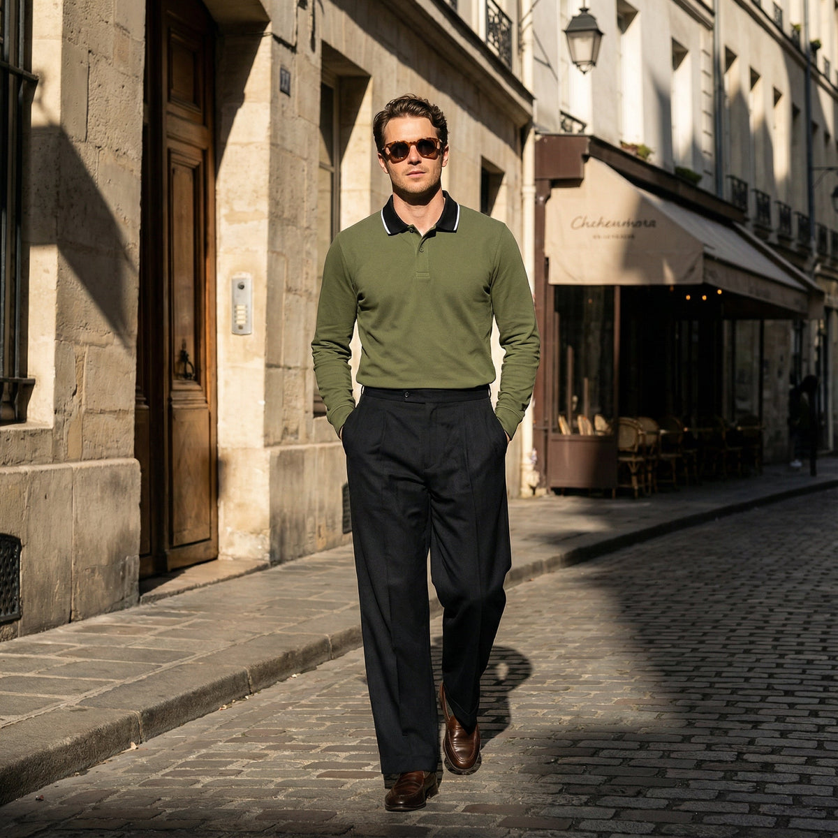 Langarm-Poloshirt Byron