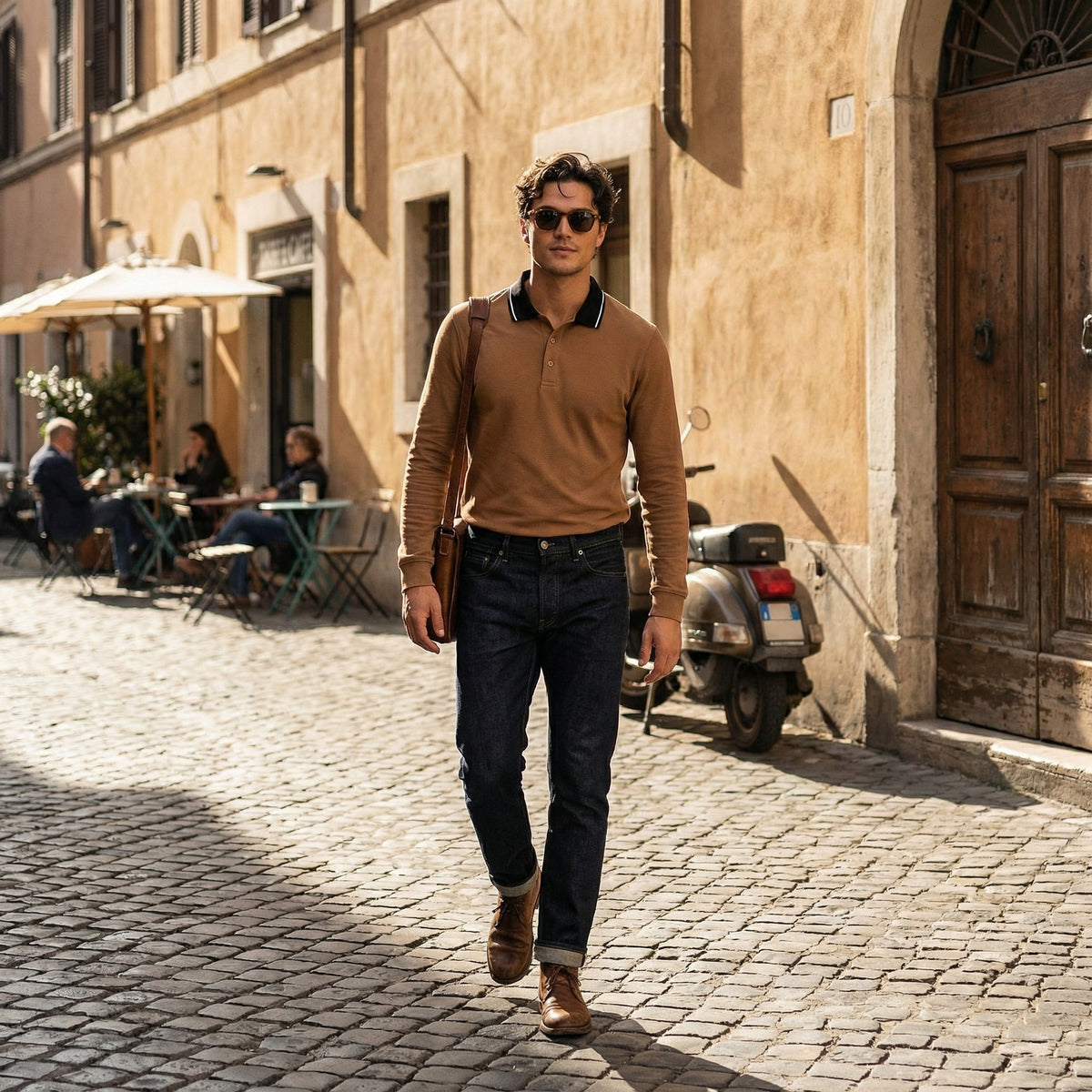 Langarm-Poloshirt Byron