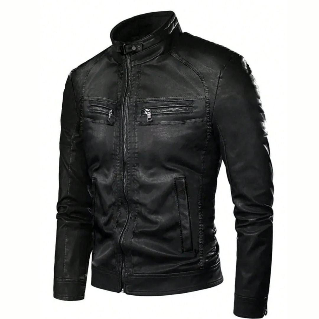 Kunstlederjacke Slim Fit