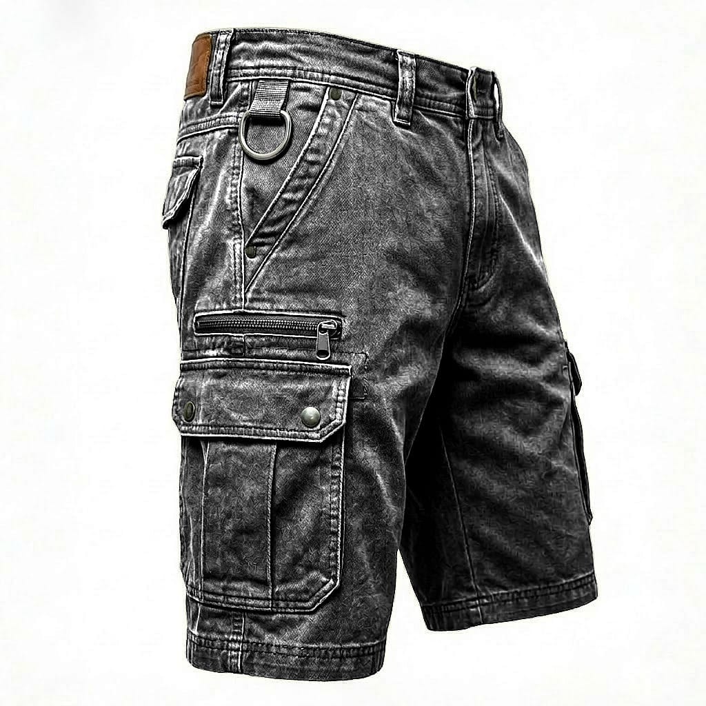 Pieter | Funktionale Denim Cargo Shorts